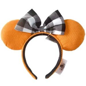 NWT Disney Ears Headband - Minnie Mouse - Orange Corduroy
